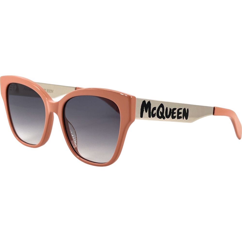 Alexander McQueen AM0353S Womens Sunglass 002 Pink Silver